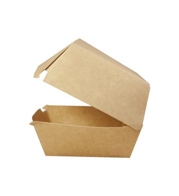Papírová kraft krabička na burger 16x15x10cm (125ks) 4