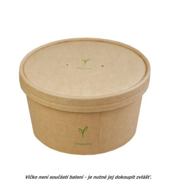 Papírová kraft miska BOWL 1000ml (50ks) 1