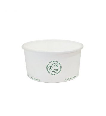 Papírová miska bez plastů Bílá 160ml ⌀90mm (50ks)