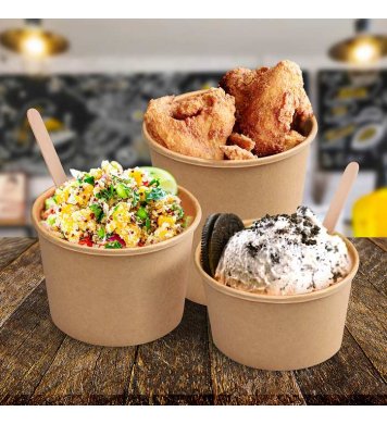 Papírová miska (FSC Mix/PE) kraft o115mm 750ml L [50 ks]