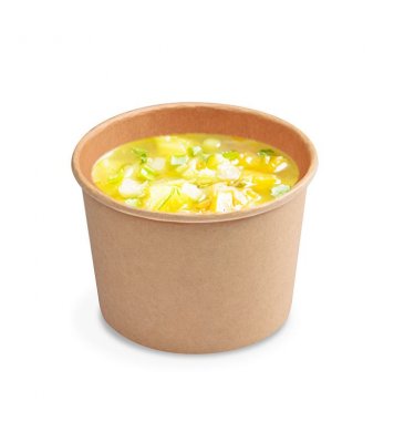 Papírová miska kraft 500ml 115mm PAP/PE (50ks) 2