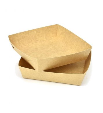 Papírová miska na hamburger - hranolky 13x13cm (25ks) festival akce