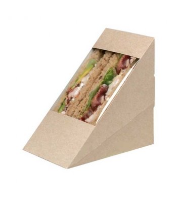Papírový box na sendviče s PE okénkem 72mm (200ks)