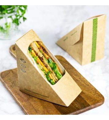Papírový box na sendviče s PLA okénkem 75mm (500ks)