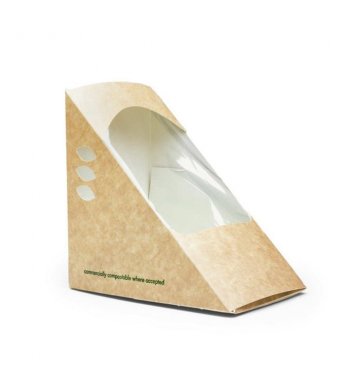 Papírový box na sendviče s PLA okénkem 85mm (500ks)