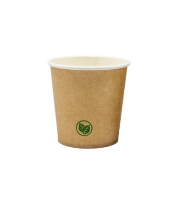 Papírový kelímek bez plastů Kraft 0,1l ⌀62mm (50ks)