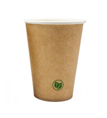 Papírový kelímek bez plastů Kraft 0,25l ⌀80mm (50ks)