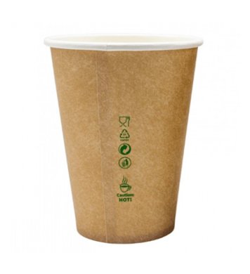 Papírový kelímek bez plastů Kraft 0,35l 90mm (50ks) 1