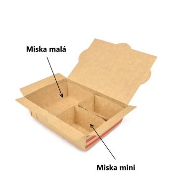 Jídelní box z papíru na obědy pro gastro