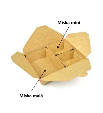 EKO papírová miska Mini 10x8x5cm (20ks)