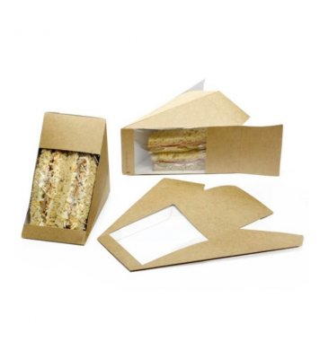 Papírový box na sendviče s PLA okénkem 65mm (500ks)