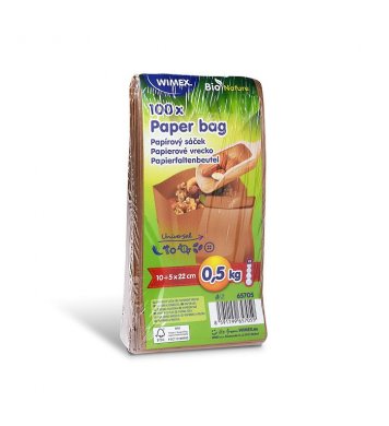 Papírový kraft sáček 10x5x22cm (100ks) 2