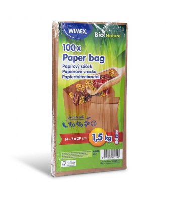 Papírový sáček s bočním skladem hnědý wimex
