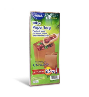Papírový kraft sáček 15x7x35cm (100ks) 2