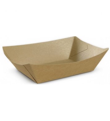 Papírový kraft tácek XL 22x18x5.5cm (50ks)