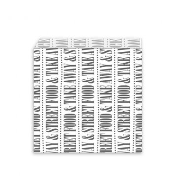 Nepromastitelný papírový sáček Street food 16x17cm (500ks)