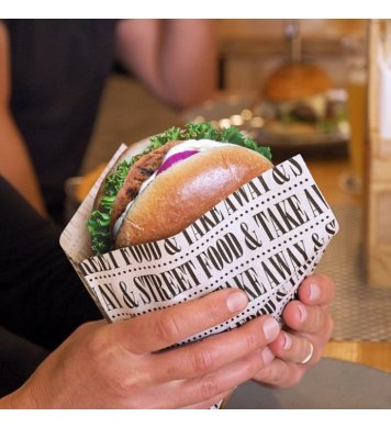 Nepromastitelný papírový sáček Street food 16x17cm (500ks) 2