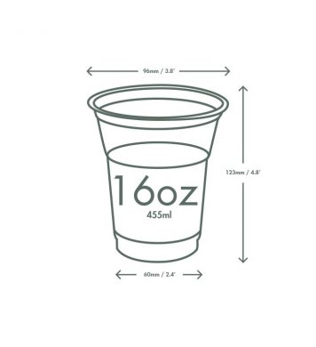 Vegware PLA Kelímek 400ml Green tree BIO (50ks) Praha