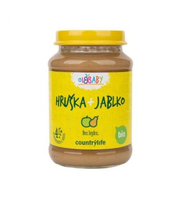 Příkrm hruška, jablko 190g BIO Country Life
