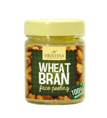  Přírodní pleťový peeling z pšeničných klíčků a otrub 200ml Hristina - SLEVA