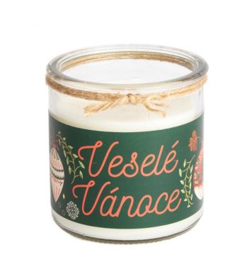 Přírodní svíčka Veselé vánoce - Sen o Vánocích 250ml Aromka