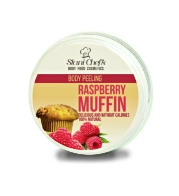 Přírodní tělový peeling malinový keks 250ml Hristina