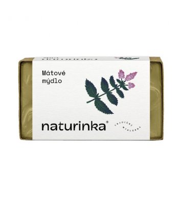 Přírodní tuhé mátové mýdlo 110g Naturinka - sleva