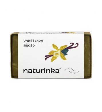 Přírodní tuhé vanilkové mýdlo 110g Naturinka- sleva