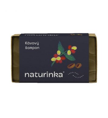 Přírodní tuhý kávový šampon 110g Naturinka - sleva