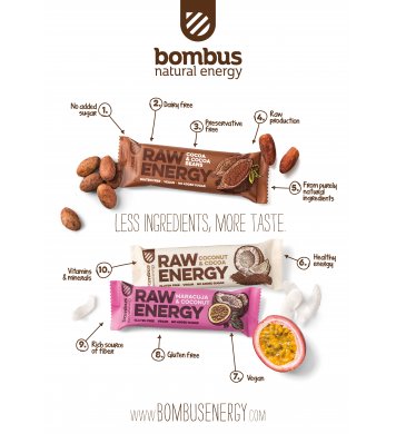 Bombus Raw energy tyčinka Coconut 