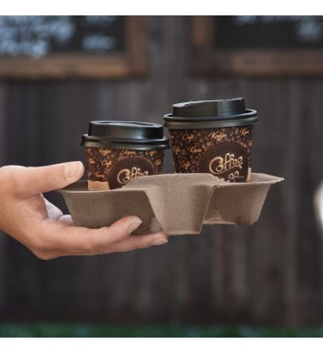 plastové Víčko černé pro kelímky na kávu 80 mm