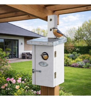 Ptačí budka pro střízlíky - otvor 3cm - bílá Esschert Design ptáci