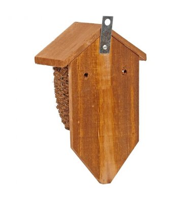 Ptačí budka z kokosových vláken s dřevěnou stříškou Esschert Design 4