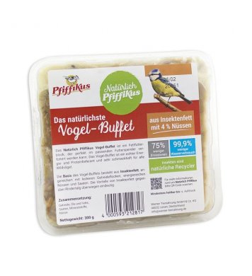 Ptačí koláč s hmyzím tukem a ořechy 300g Pfiffikus