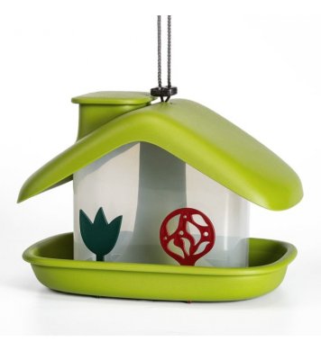 Ptačí krmítko Domek - zelené Plastia