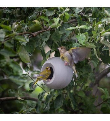 Ptačí keramické krmítko Lisa - Šedá zelená domácnost com