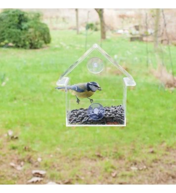 Ptačí krmítko na okno s přísavkami Esschert Design 3