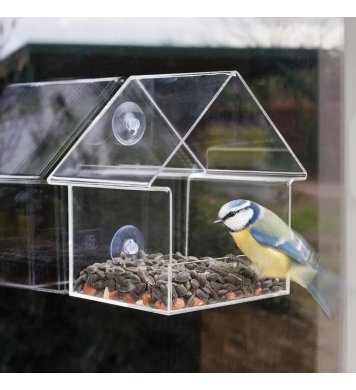 Ptačí krmítko na okno s přísavkami Esschert Design 1