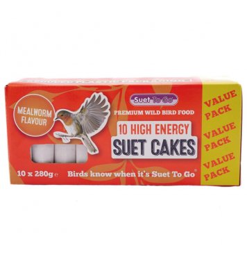 Ptačí lojové koláče s moučnými červy - 10ks Suet To Go