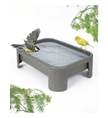 Pítko a krmítko pro ptáky na zem Johan z recykl plastu