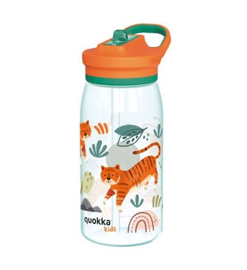 Quokka Dětská tritanová láhev s pítkem 580ml - džungle