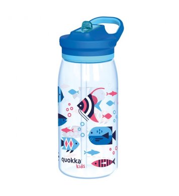Quokka Dětská tritanová láhev s pítkem 580ml - moře