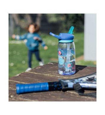 Quokka Dětská tritanová láhev s pítkem 580ml - vesmír