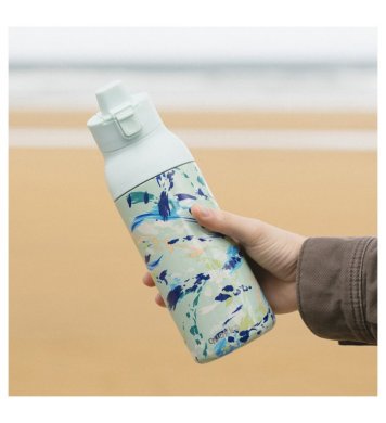 Quokka Nerezová láhev s pítkem Tide 700ml - acrylic paint