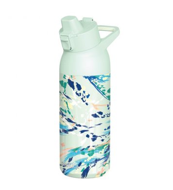 Quokka Nerezová láhev s pítkem Tide 700ml - acrylic paint