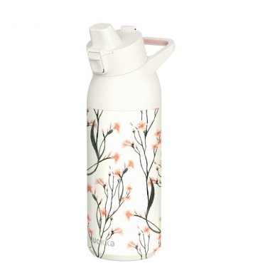 Quokka Nerezová láhev s pítkem Tide 700ml - wild flowers