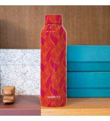 Quokka Nerezová láhev Solid 630ml - Orange Bloom 2