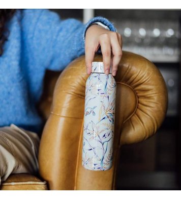 Quokka Nerezová láhev Solid 630ml - Vintage Floral 1