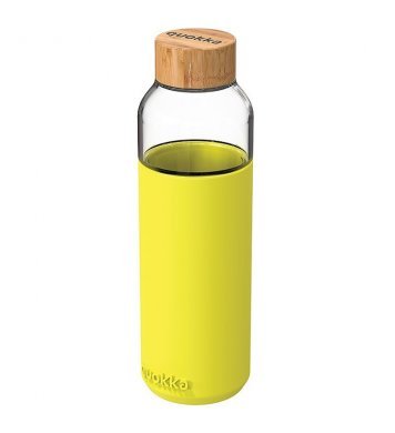 Quokka Skleněná láhev na vodu Flow 660ml - neongreen