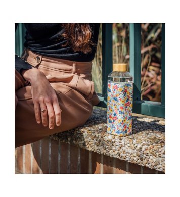 Quokka Skleněná láhev na vodu Storm 700ml - ditsy